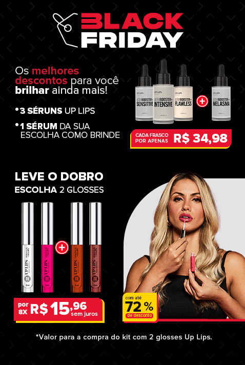 Regiane Freitas segurando frasco de Up Lips na cor vermelha
